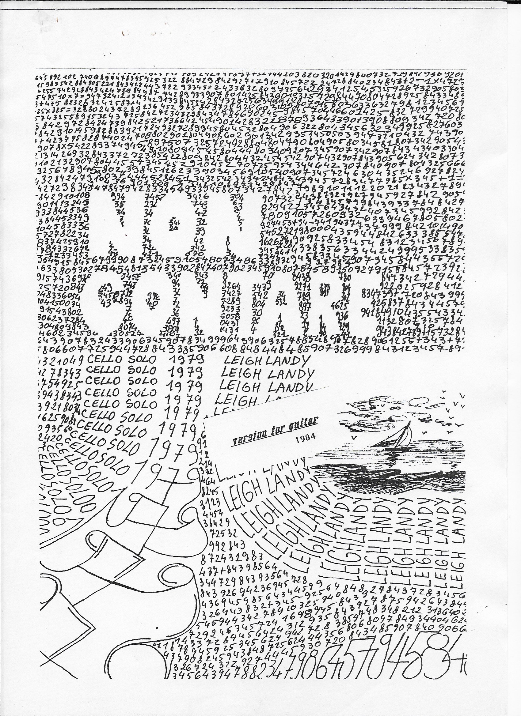 non contare – score cover by Michel Jaffrennou